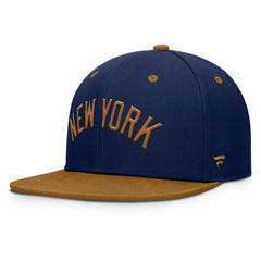 New York Yankees Fanatics Splinter Fitted Hat - Navy/Tan - Fanatics Lifestyle