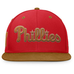 Philadelphia Phillies Fanatics Splinter Fitted Hat - Red/Tan - Fanatics Sale