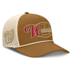 Washington Nationals Fanatics A-Frame Trucker Adjustable Hat - Brown - Fanatics Online