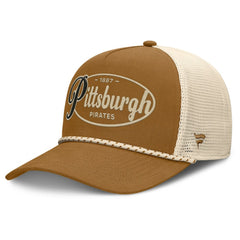 Pittsburgh Pirates Fanatics A-Frame Trucker Adjustable Hat - Brown - Fanatics Online