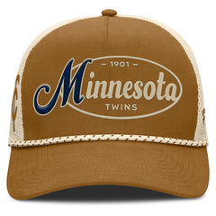 Minnesota Twins Fanatics A-Frame Trucker Adjustable Hat - Brown - Fanatics Discount