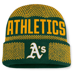 Athletics Fanatics Rotation Cuffed Knit Hat - Green - Fanatics Lifestyle