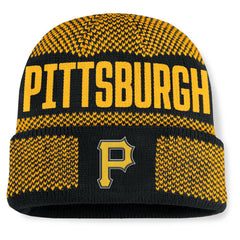 Pittsburgh Pirates Fanatics Rotation Cuffed Knit Hat - Black - Fanatics on Sale