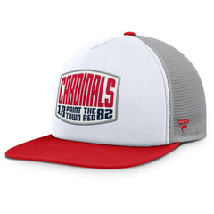 St. Louis Cardinals Fanatics Cranked Foam Front Patch Trucker Adjustable Hat - Gray/White - Fanatics Discount