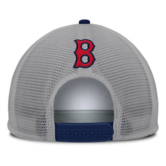 Boston Red Sox Fanatics Cranked Foam Front Patch Trucker Adjustable Hat - Gray/White - Fanatics Discount