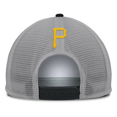 Pittsburgh Pirates Fanatics Cranked Foam Front Patch Trucker Adjustable Hat - Gray/White - Fanatics Discount