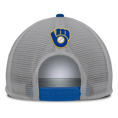 Milwaukee Brewers Fanatics Cranked Foam Front Patch Trucker Adjustable Hat - Gray/White - Fanatics Discount