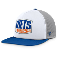 New York Mets Fanatics Cranked Foam Front Patch Trucker Adjustable Hat - Gray/White - Fanatics Lifestyle