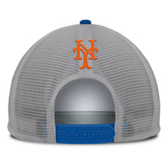 New York Mets Fanatics Cranked Foam Front Patch Trucker Adjustable Hat - Gray/White - Fanatics Lifestyle