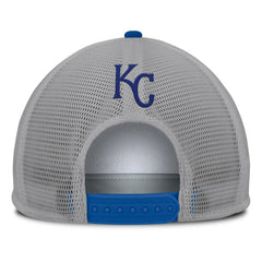 Kansas City Royals Fanatics Cranked Foam Front Patch Trucker Adjustable Hat - Gray/White - Fanatics Online