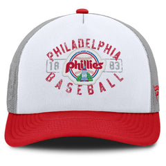 Philadelphia Phillies Fanatics Designated A-Frame Foam Front Trucker Adjustable Hat - White/Red - Fanatics on Sale
