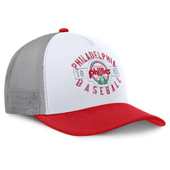 Philadelphia Phillies Fanatics Designated A-Frame Foam Front Trucker Adjustable Hat - White/Red - Fanatics on Sale