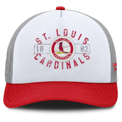 St. Louis Cardinals Fanatics Designated A-Frame Foam Front Trucker Adjustable Hat - White/Red - Fanatics Sale