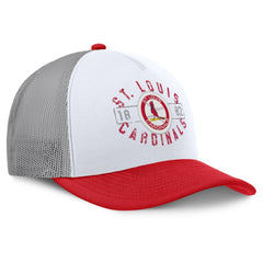 St. Louis Cardinals Fanatics Designated A-Frame Foam Front Trucker Adjustable Hat - White/Red - Fanatics Sale