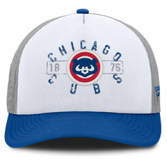 Chicago Cubs Fanatics Designated A-Frame Foam Front Trucker Adjustable Hat - White/Royal - Fanatics Lifestyle
