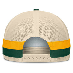 Athletics Fanatics Inherited Side Stripe Trucker Adjustable Hat - Green/Natural - Fanatics on Sale