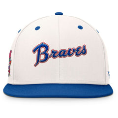 Atlanta Braves Fanatics Unit Fitted Hat - Cream/Royal - Fanatics Lifestyle