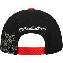 Chicago Blackhawks Mitchell & Ness May Flowers Pro Crown Adjustable Hat - Black/Red - NHL 202492204