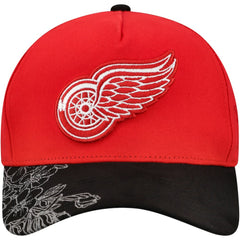 Detroit Red Wings Mitchell & Ness May Flowers Pro Crown Adjustable Hat - Red/Black - NHL 202492207