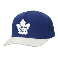 Toronto Maple Leafs Mitchell & Ness May Flowers Pro Crown Adjustable Hat - Blue/Gray - NHL 202492216