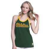 Athletics G-III 4Her by Carl Banks Women's Curveball Racerback Tank Top - Green - MLB Lifestyle