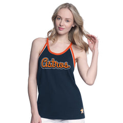 Houston Astros G-III 4Her by Carl Banks Women's Curveball Racerback Tank Top - Navy - MLB Discount
