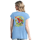 Atlanta Braves Margaritaville Women's Gametime is Paradise T-Shirt - Light Blue - MLB Sale