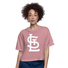 St. Louis Cardinals Starter Women's Play the Ball Boxy Cropped T-Shirt - Pink - MLB Sale