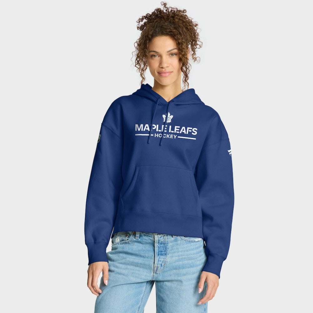 Toronto Maple Leafs Fanatics Women's Authentic Pro Primary Pullover Hoodie - Blue - NHL 202493000