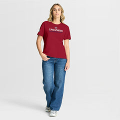 Montreal Canadiens Fanatics Women's Authentic Pro Primary T-Shirt - Red - NHL 202493073