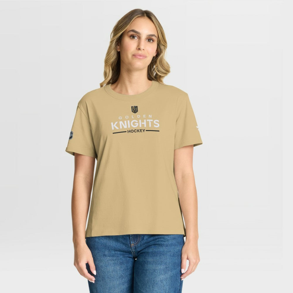 Vegas Golden Knights Fanatics Women's Authentic Pro Primary T-Shirt - Gold - NHL 202493093