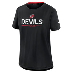New Jersey Devils Fanatics Women's Authentic Pro Rink Tech T-Shirt - Black - NHL 202493295