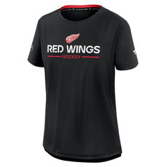 Detroit Red Wings Fanatics Women's Authentic Pro Rink Tech T-Shirt - Black - NHL 202493318