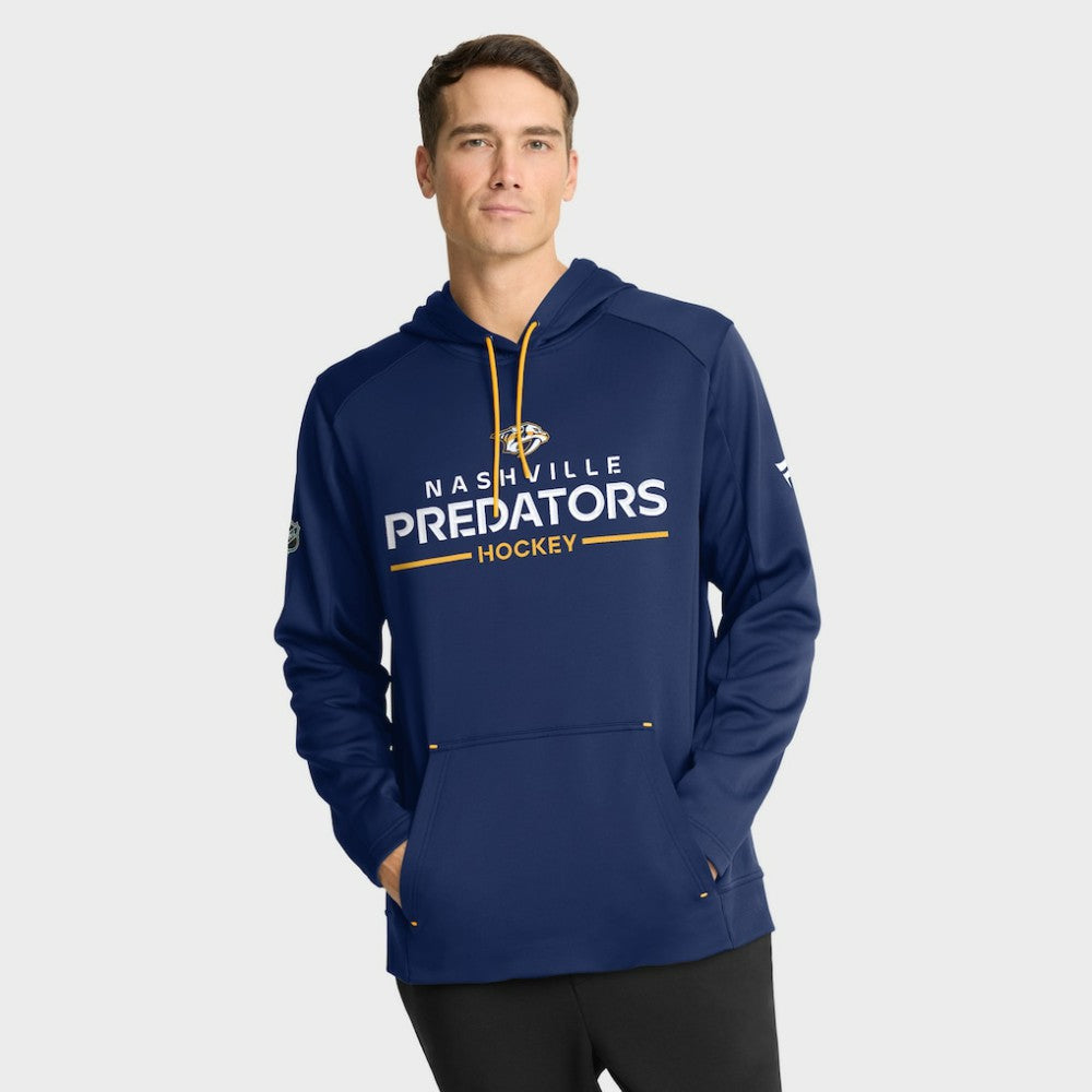 Nashville Predators Fanatics Authentic Pro Rink Hoodie - Navy - NHL 202494017
