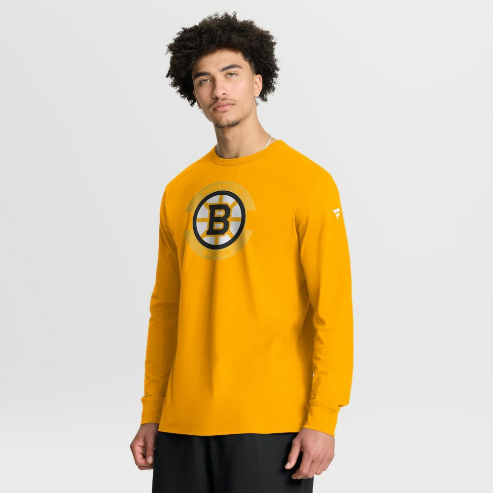 Boston Bruins Fanatics Authentic Pro Property Of Practice Long Sleeve T-Shirt - Gold - NHL 202494466