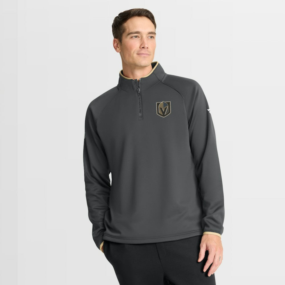 Vegas Golden Knights Fanatics Authentic Pro Rink Raglan Quarter-Zip Pullover - Black - NHL 202495225