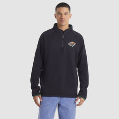 Minnesota Wild Fanatics Authentic Pro Rink Raglan Quarter-Zip Pullover - Black - NHL 202495228