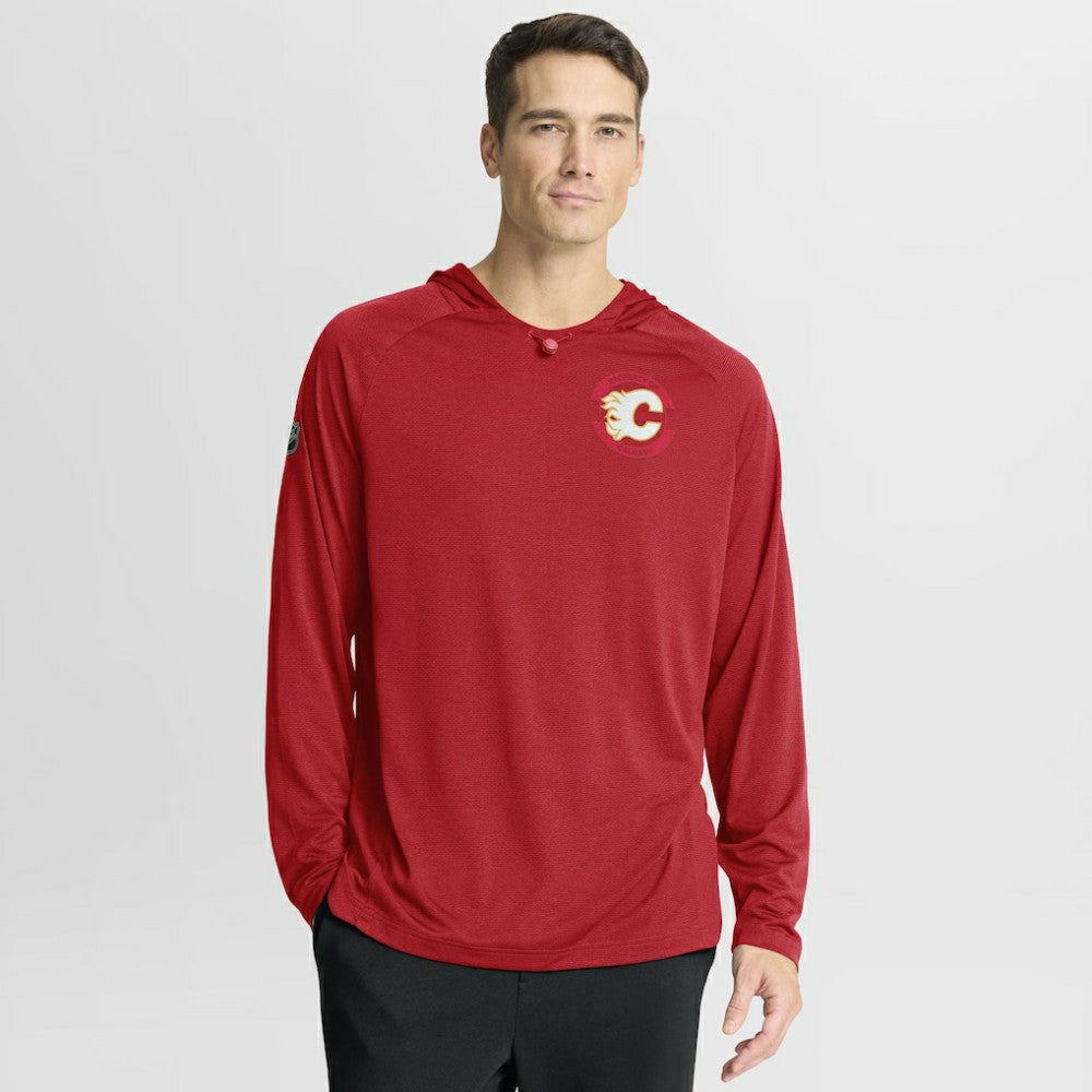 Calgary Flames Fanatics Authentic Pro Rink Hoodie - Red - NHL 202495237