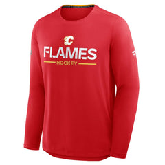 Calgary Flames Fanatics Authentic Pro Rink Tech Long Sleeve T-Shirt - Red - NHL 202495521