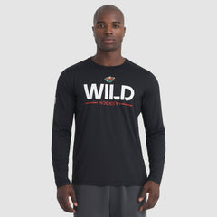 Minnesota Wild Fanatics Authentic Pro Rink Tech Long Sleeve T-Shirt - Black - NHL 202495531