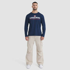 Montreal Canadiens Fanatics Authentic Pro Rink Tech Long Sleeve T-Shirt - Navy - NHL 202495532