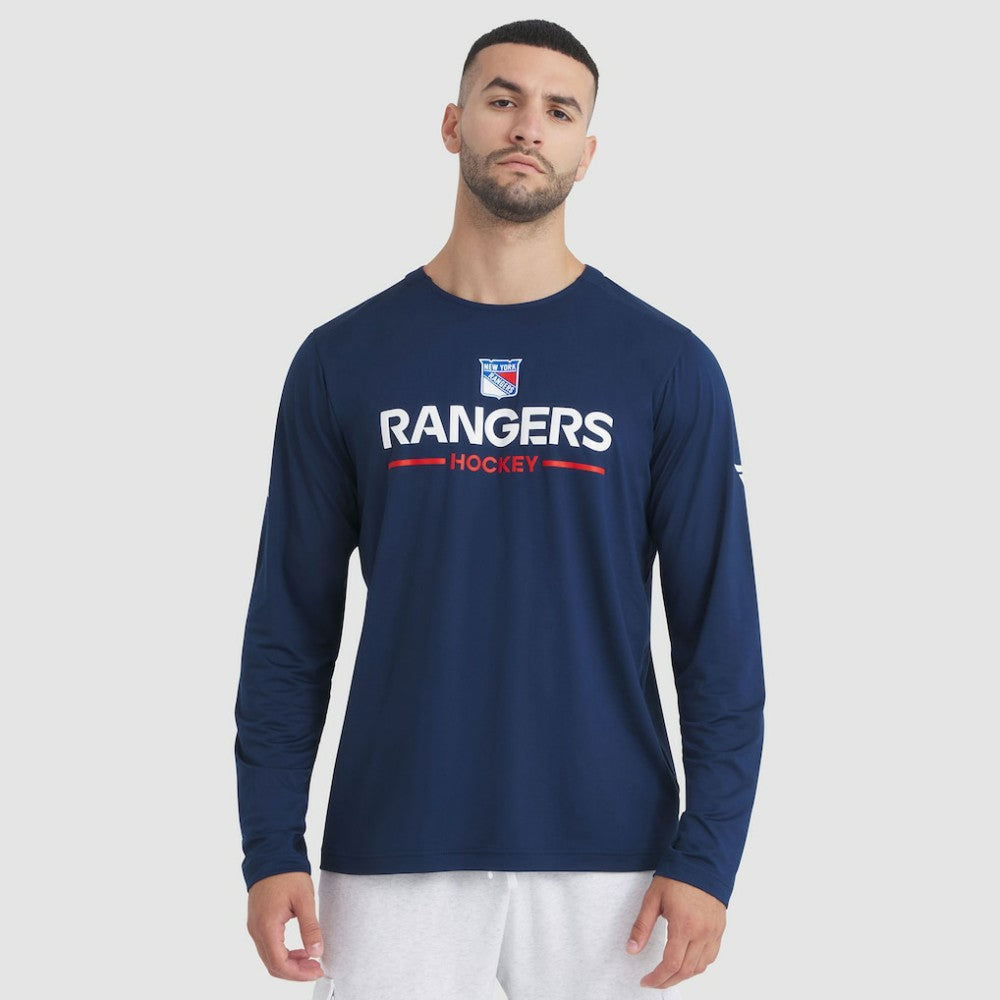 New York Rangers Fanatics Authentic Pro Rink Tech Long Sleeve T-Shirt - Navy - NHL 202495536