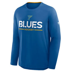 St. Louis Blues Fanatics Authentic Pro Rink Tech Long Sleeve T-Shirt - Blue - NHL 202495544