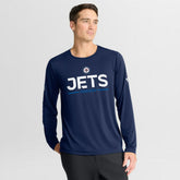 Winnipeg Jets Fanatics Authentic Pro Rink Tech Long Sleeve T-Shirt - Navy - NHL 202495550