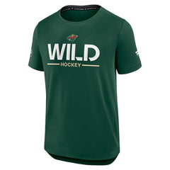 Minnesota Wild Fanatics Authentic Pro Rink Tech T-Shirt - Green - NHL 202495628