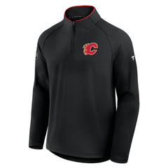 Calgary Flames Fanatics Authentic Pro Rink Training Quarter-Zip Pullover - Black - NHL 202495638