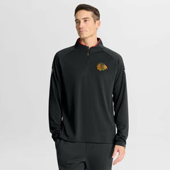 Chicago Blackhawks Fanatics Authentic Pro Rink Training Quarter-Zip Pullover - Black - NHL 202495640