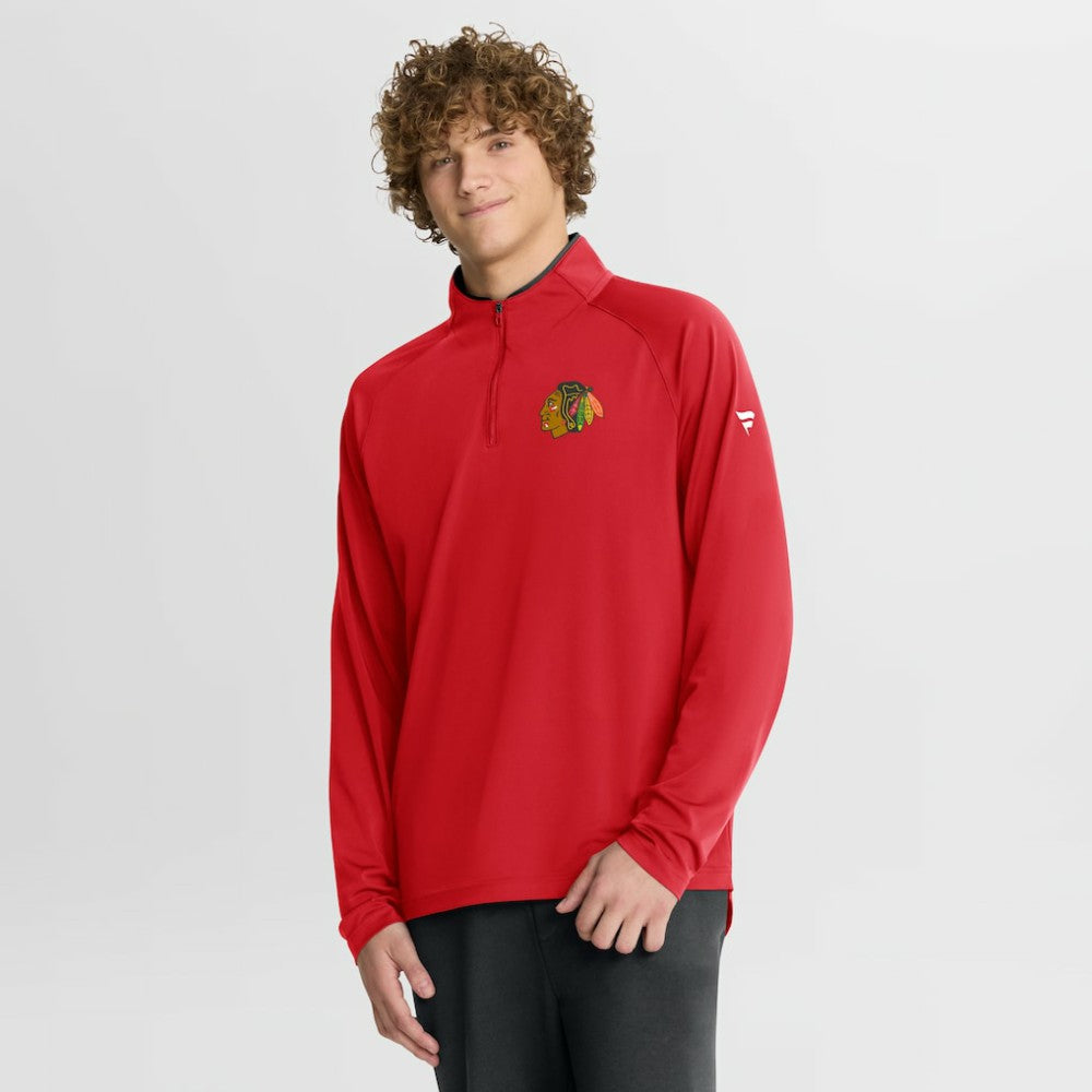 Chicago Blackhawks Fanatics Authentic Pro Rink Training Quarter-Zip Pullover - Red - NHL 202495649