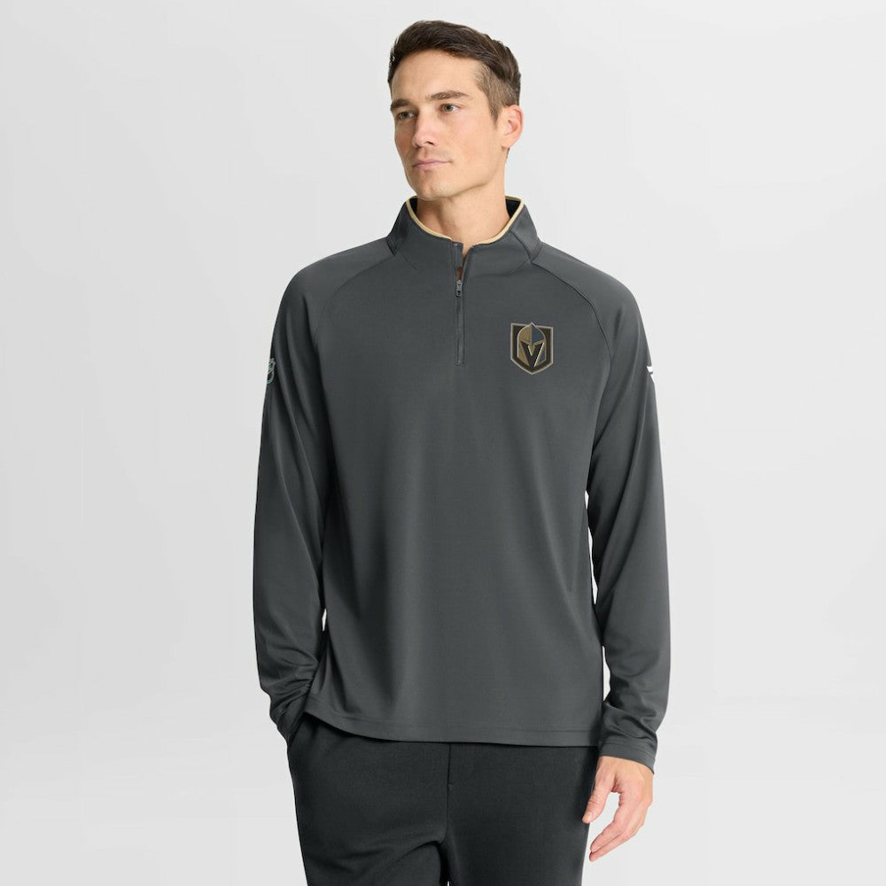 Vegas Golden Knights Fanatics Authentic Pro Rink Training Quarter-Zip Pullover - Gray - NHL 202495663