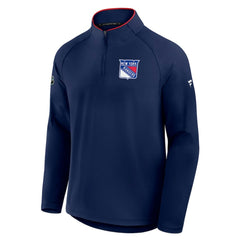 New York Rangers Fanatics Authentic Pro Rink Training Quarter-Zip Pullover - Navy - NHL 202495692